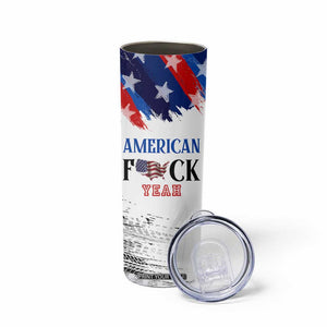 America Fck Yeah Skinny Tumbler Funny Patriotic USA Flag American Patriot TB10 Print Your Wear