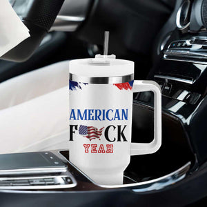 America Fck Yeah Tumbler With Handle Funny Patriotic USA Flag American Patriot TB10 Print Your Wear