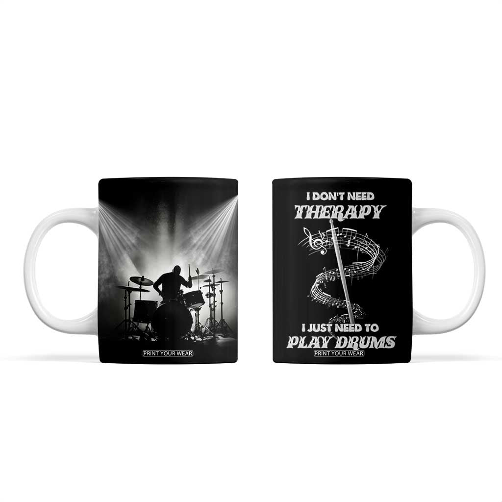 Drummer Coffee Mug Drumstick Rock Music Lover Gift For Drummers TB10 Black Print Your Wear