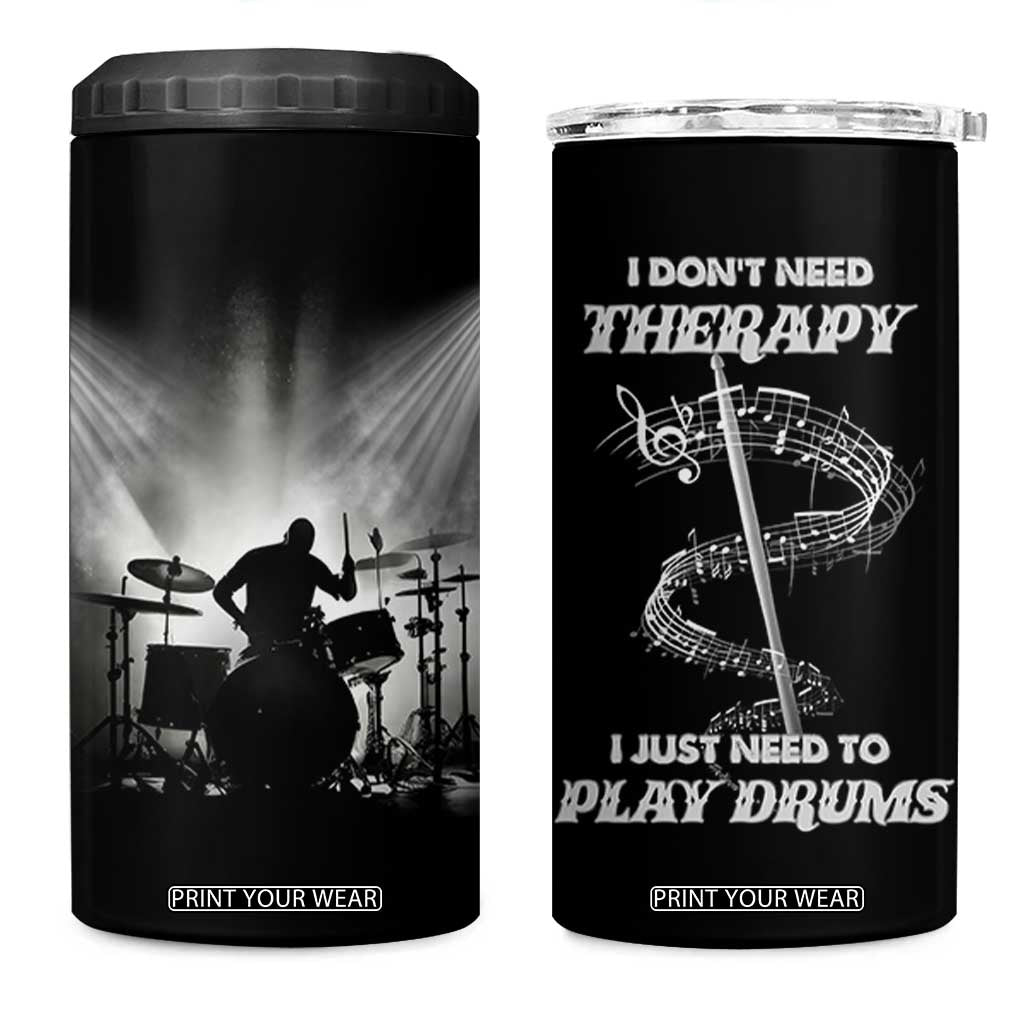 Drummer 4 in 1 Can Cooler Tumbler Drumstick Rock Music Lover Gift For Drummers TB10 One Size: 16 oz Black Print Your Wear