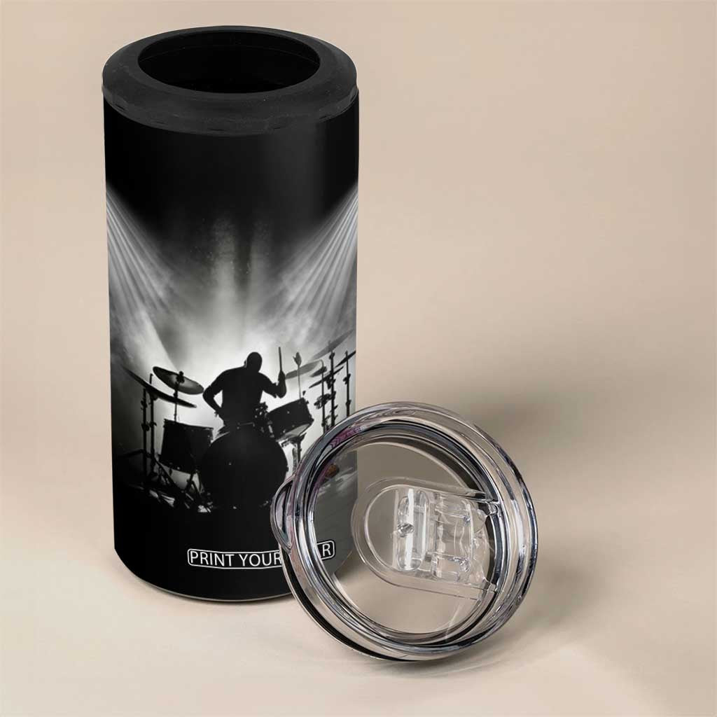 Drummer 4 in 1 Can Cooler Tumbler Drumstick Rock Music Lover Gift For Drummers TB10 Print Your Wear