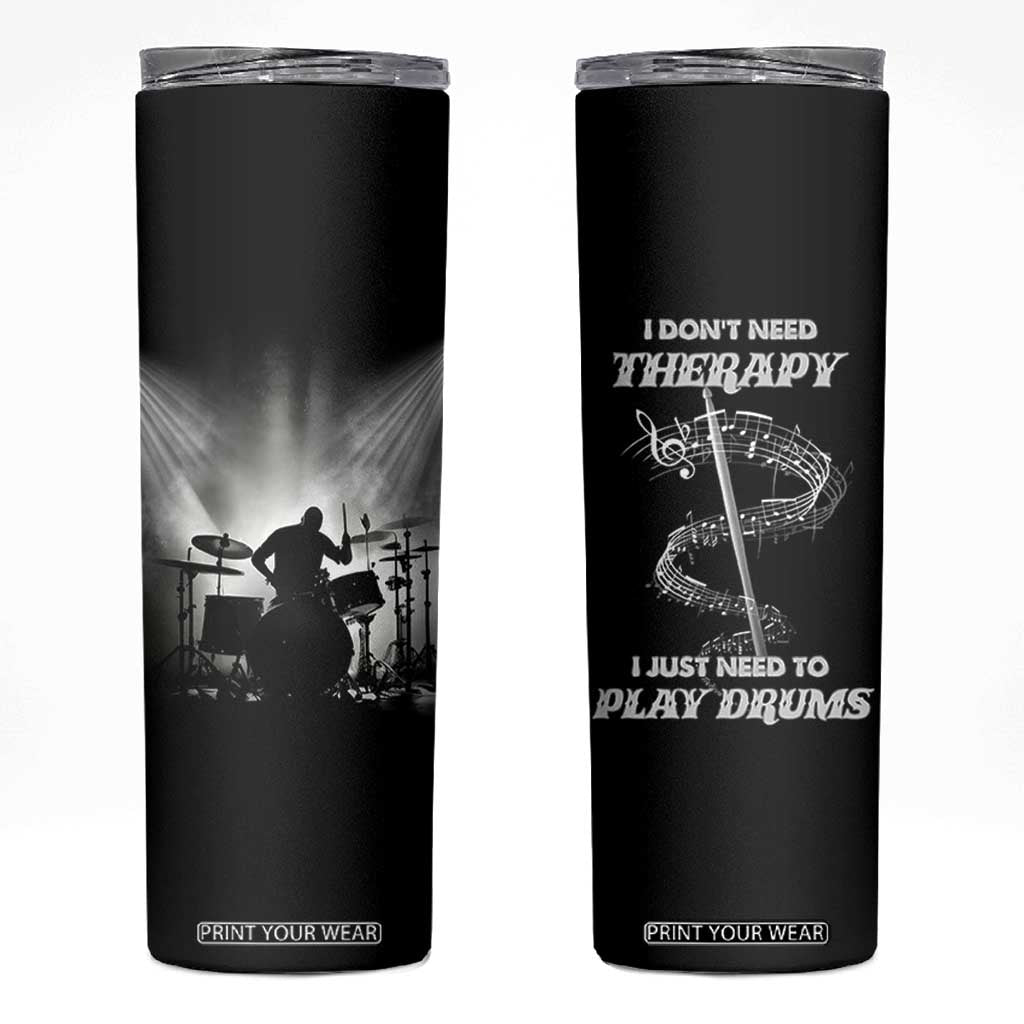 Drummer Skinny Tumbler Drumstick Rock Music Lover Gift For Drummers TB10 Black Print Your Wear