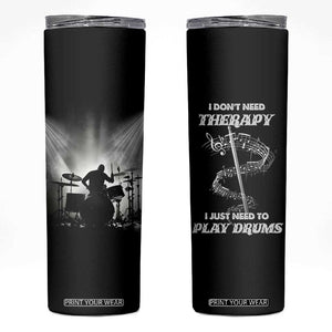 Drummer Skinny Tumbler Drumstick Rock Music Lover Gift For Drummers TB10 Black Print Your Wear