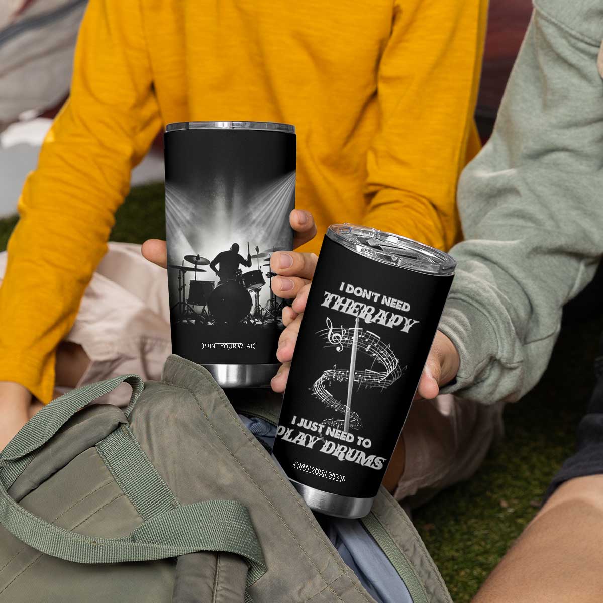Drummer Tumbler Cup Drumstick Rock Music Lover Gift For Drummers TB10 Print Your Wear