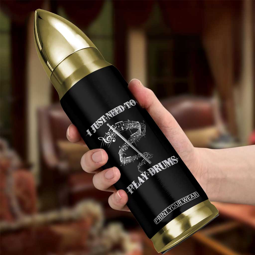 Drummer Bullet Tumbler Retro Rock Music Lover Gift For Drummers TB10 Print Your Wear