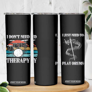 Drummer Skinny Tumbler Retro Rock Music Lover Gift For Drummers TB10 Print Your Wear