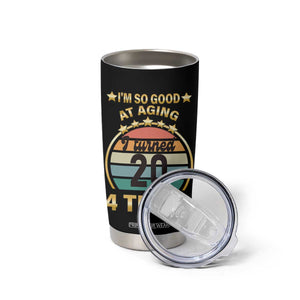 80th Birthday Tumbler Cup Turning 20 4 Times Retro 1946 80 Year Old Birthday TB10 Print Your Wear
