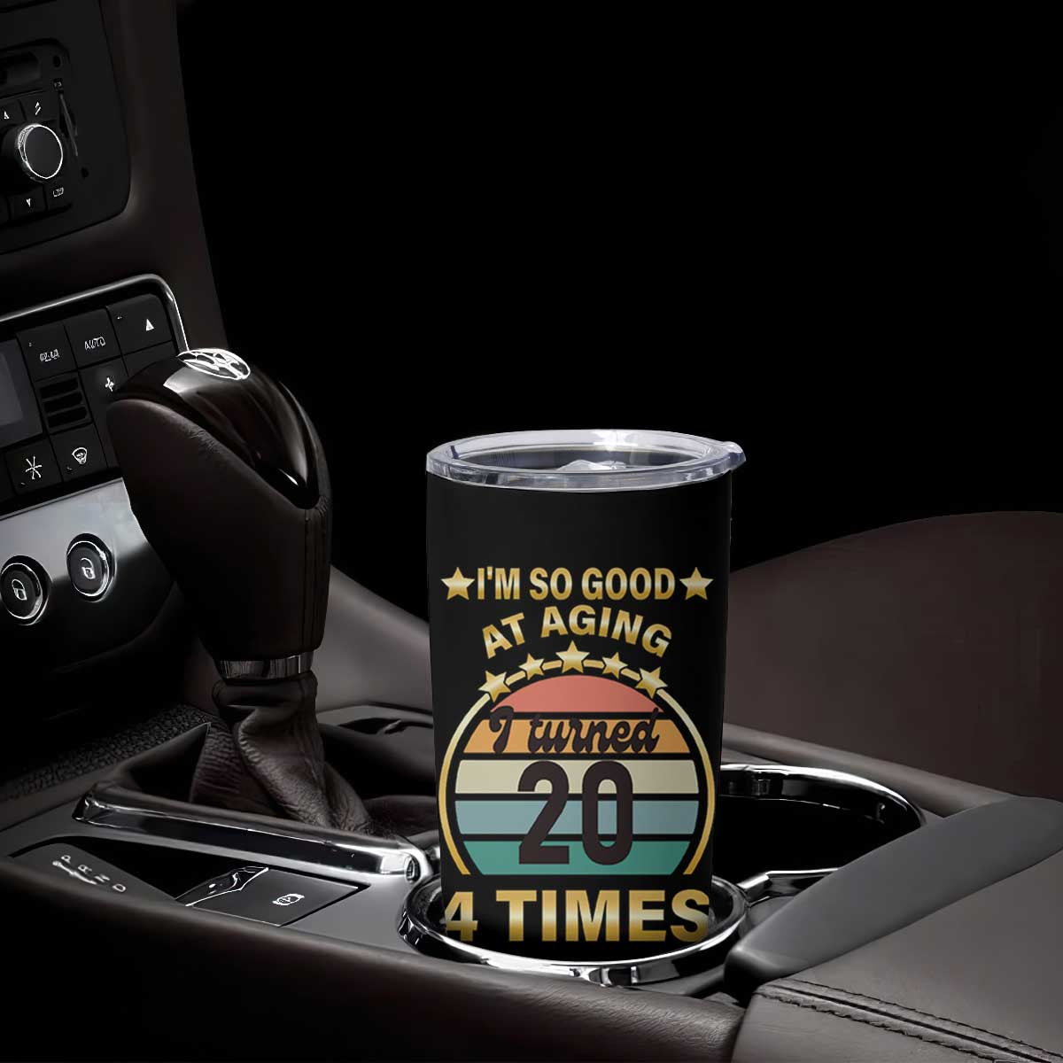 80th Birthday Tumbler Cup Turning 20 4 Times Retro 1946 80 Year Old Birthday TB10 Print Your Wear