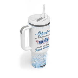 Retirement Gifts For Women Tumbler With Handle Not My Problem Anymore Funny Retired Flowers Floral TB10 Print Your Wear