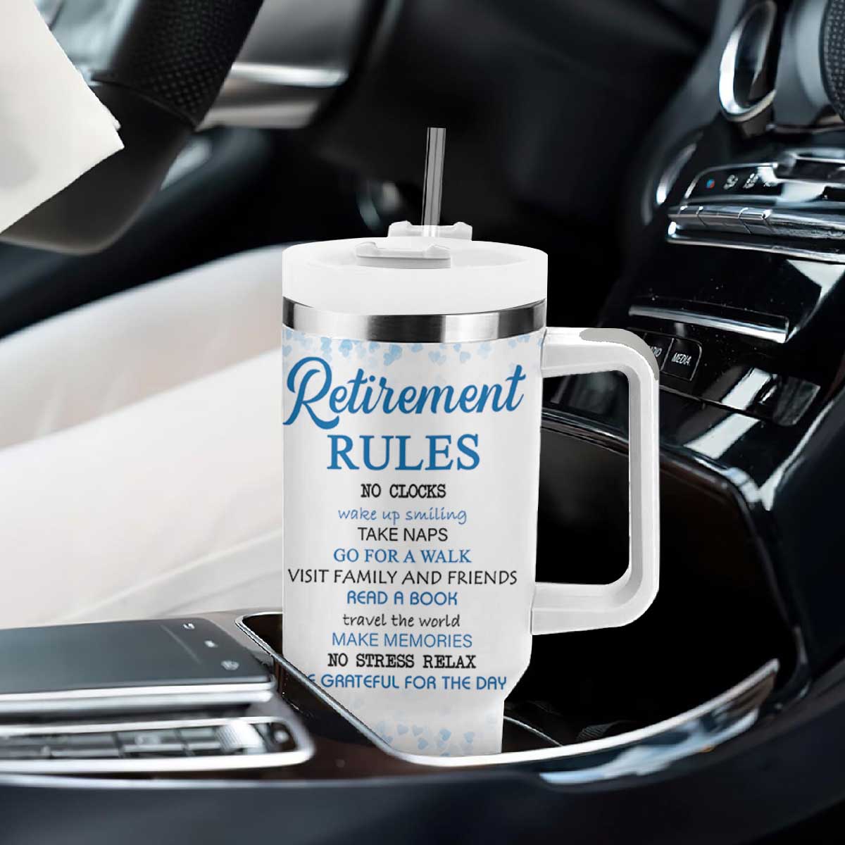 Retirement Gifts For Women Tumbler With Handle Not My Problem Anymore Funny Retired Flowers Floral TB10 Print Your Wear