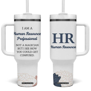 Human Resources Gifts Tumbler With Handle HR Professionals Day Office HR Gifts for Women Flower TB10 One Size: 40 oz White Print Your Wear