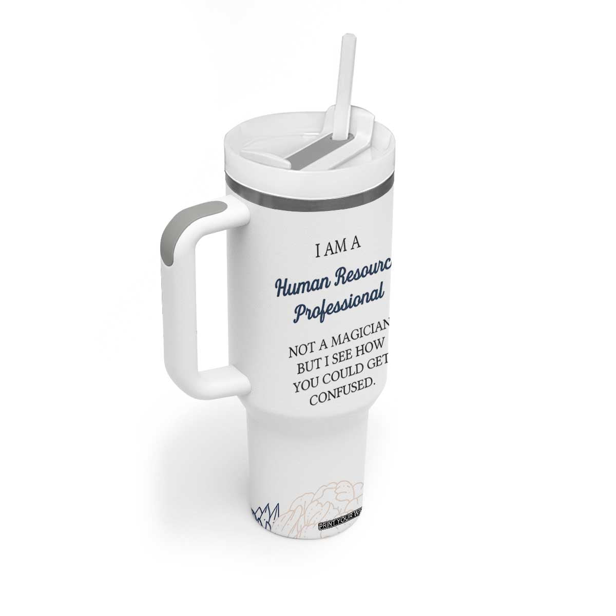 Human Resources Gifts Tumbler With Handle HR Professionals Day Office HR Gifts for Women Flower TB10 Print Your Wear