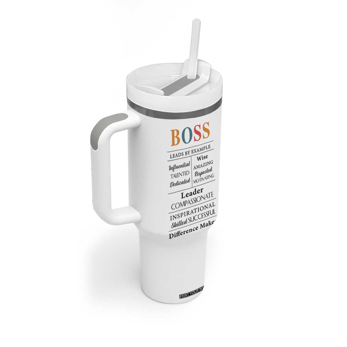 Thank You Gifts For Boss Tumbler With Handle Leader Manager Office Coworker Funny Christmas Birthday Gift TB10 Print Your Wear