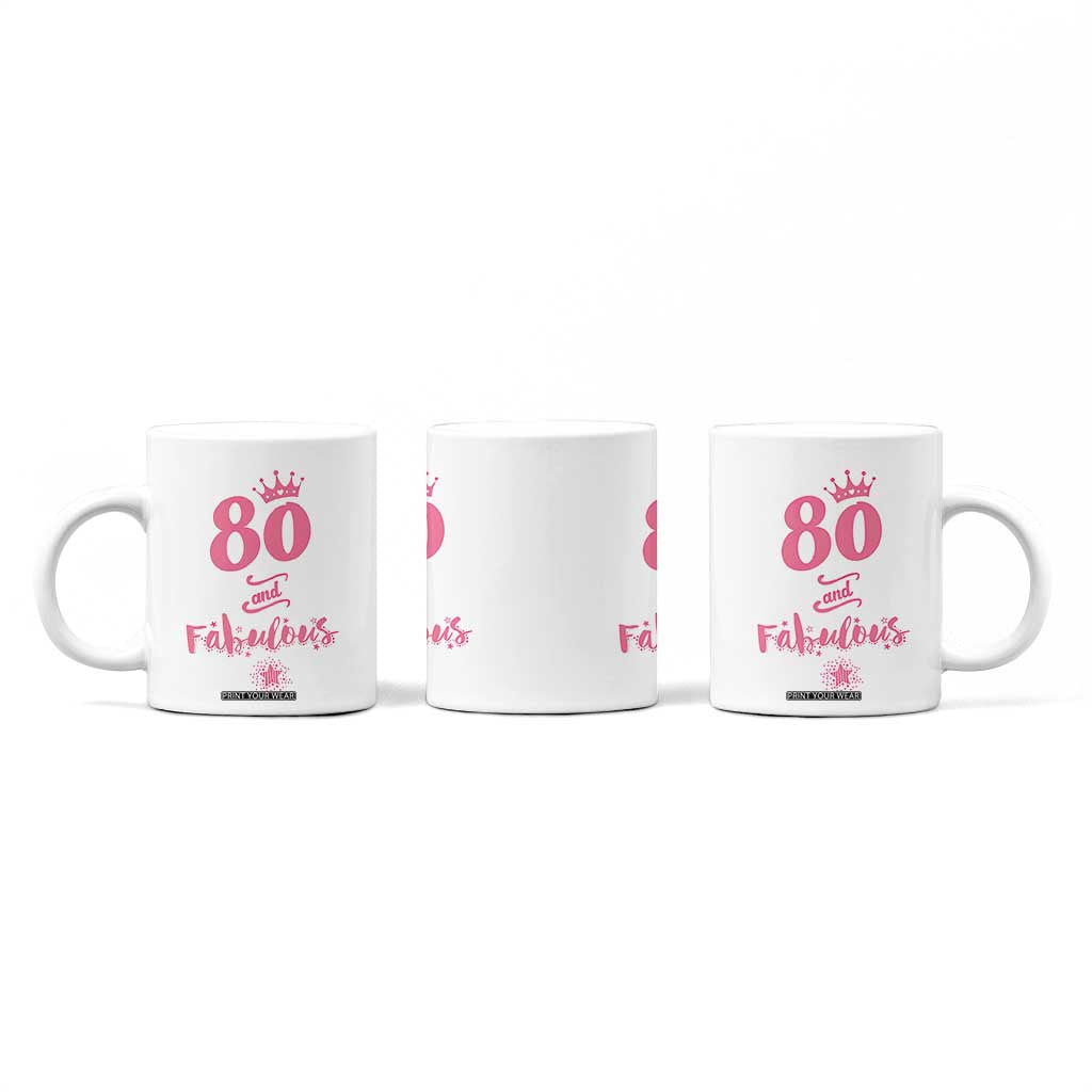 80 And Fabulous Coffee Mug 80th Birthday Gifts For Women Grandma Aunt 1946 Present TB10 Print Your Wear
