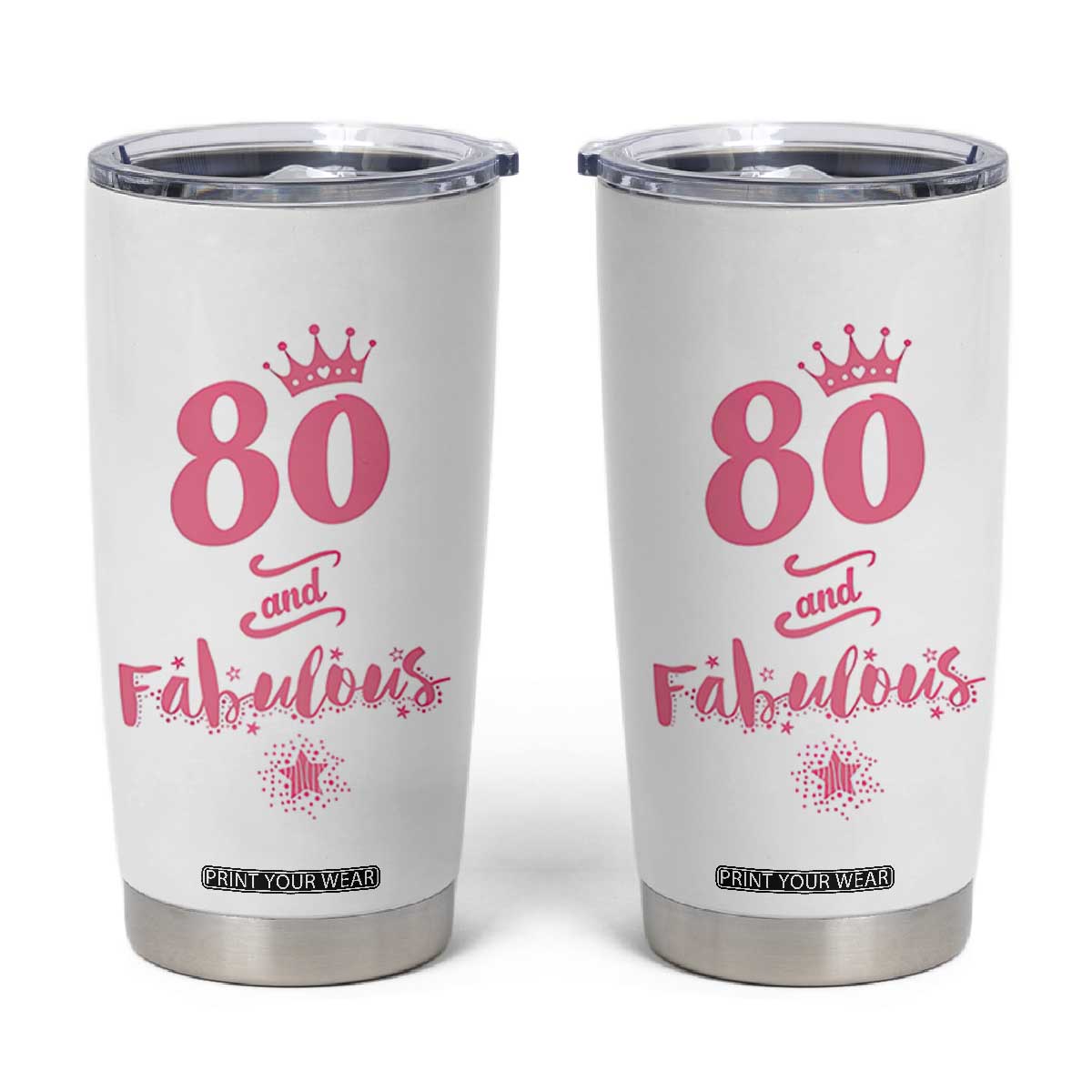 80 And Fabulous Tumbler Cup 80th Birthday Gifts For Women Grandma Aunt 1946 Present TB10 White Print Your Wear
