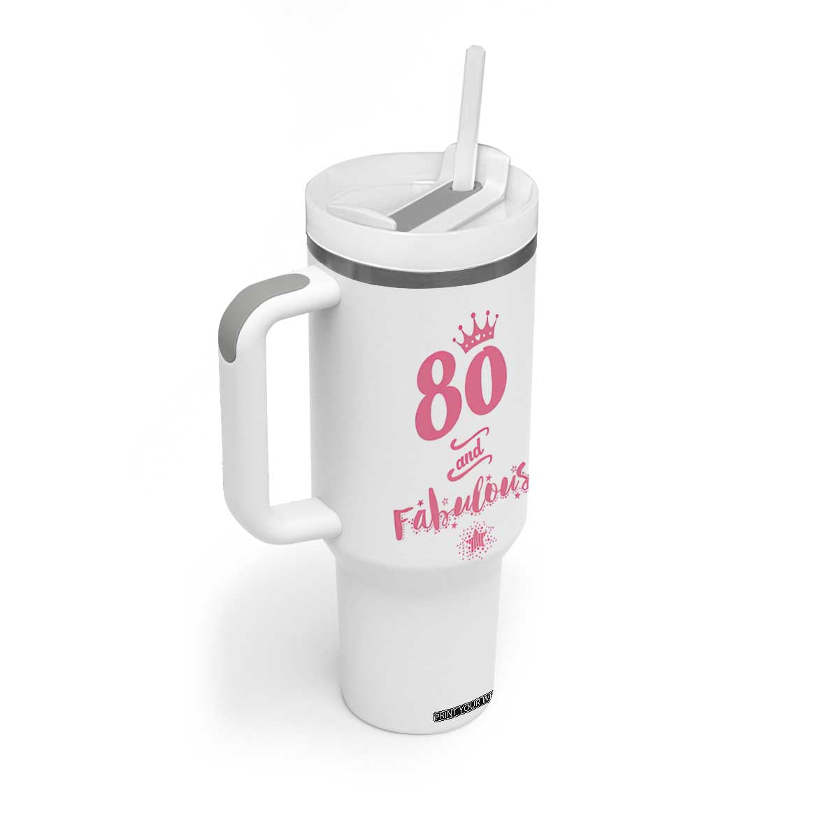 80 And Fabulous Tumbler With Handle 80th Birthday Gifts For Women Grandma Aunt 1946 Present TB10 Print Your Wear
