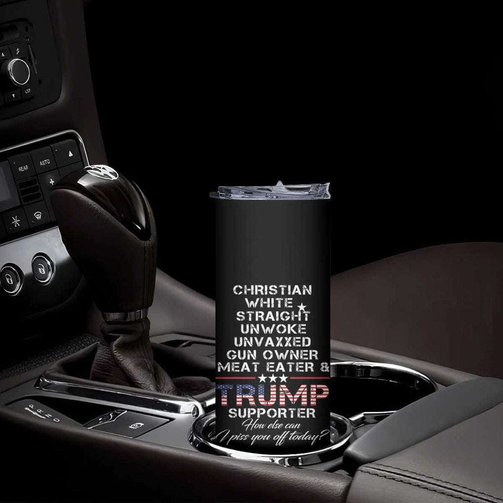 Trump Supporter Christian Skinny Tumbler White Straight Unwoke Unvaxxed TB10 Print Your Wear