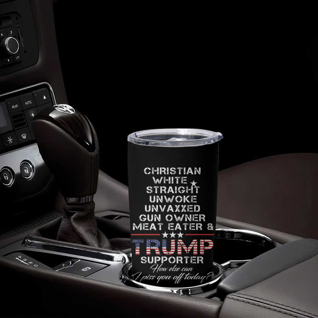 Trump Supporter Christian Tumbler Cup White Straight Unwoke Unvaxxed TB10 Print Your Wear