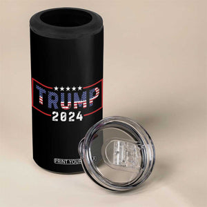 Trump 2024 4 in 1 Can Cooler Tumbler 45 47 American Election Republican Conservative US Flag TB10 Print Your Wear