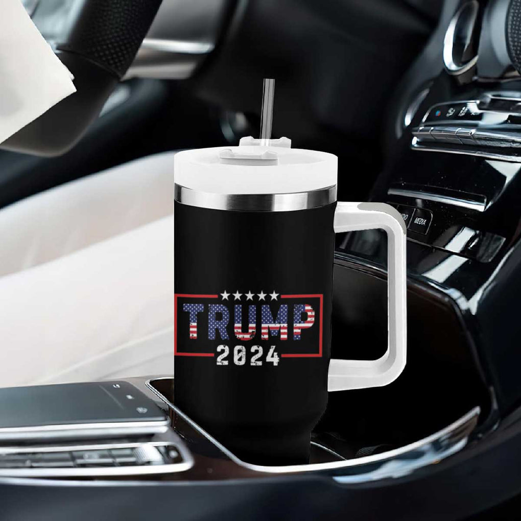 Trump 2024 Tumbler With Handle 45 47 American Election Republican Conservative US Flag TB10 Print Your Wear