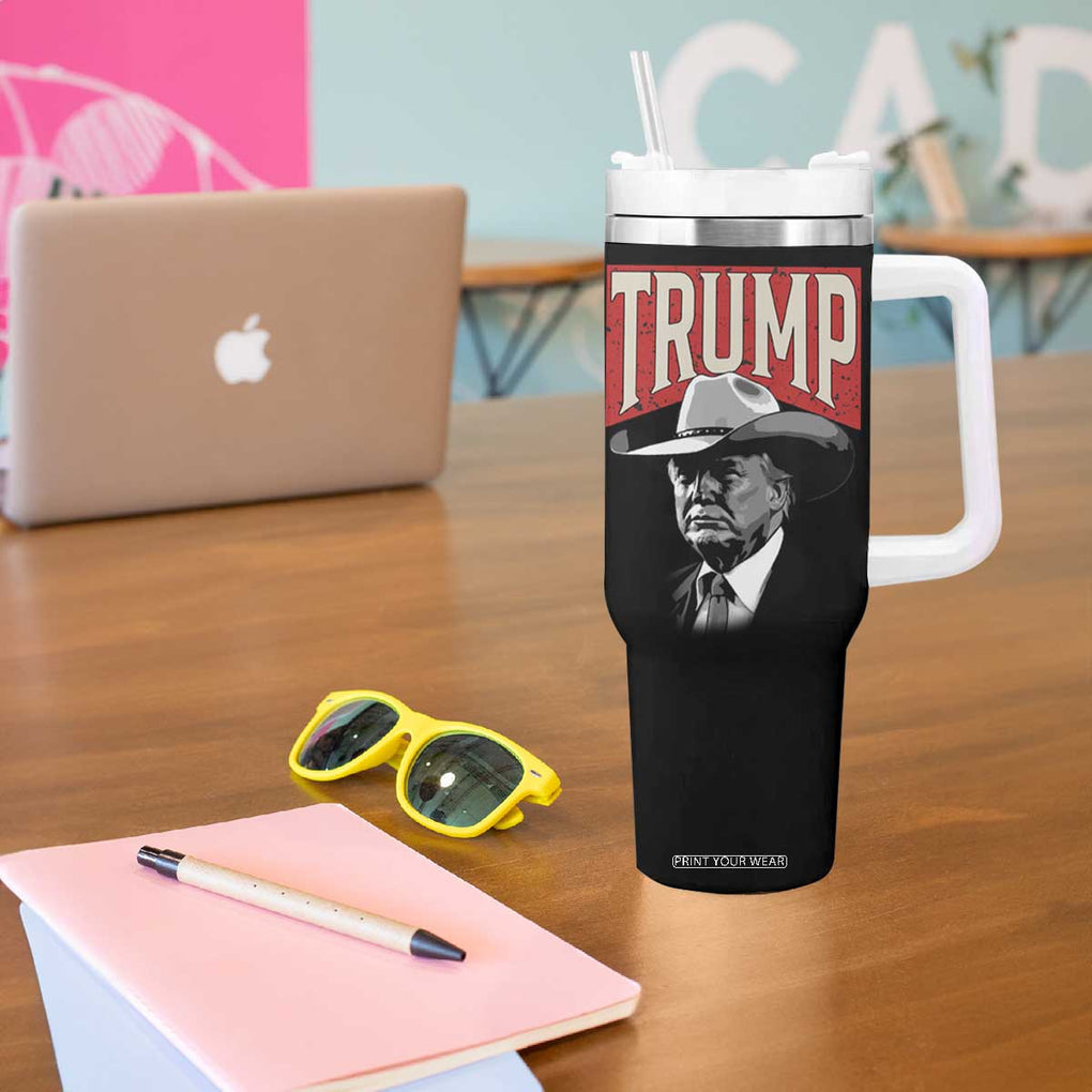 Trump Cowboy Western Tumbler With Handle 2024 Election TB10 Print Your Wear