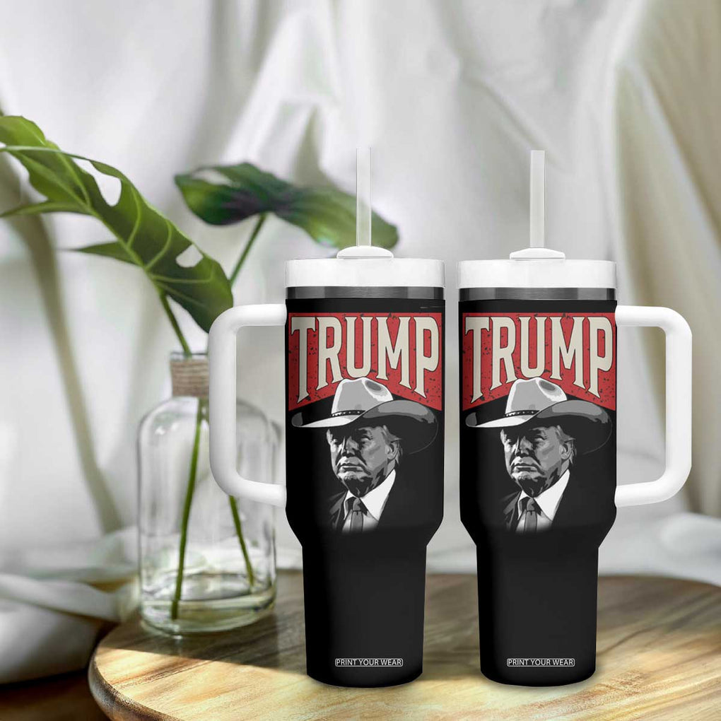Trump Cowboy Western Tumbler With Handle 2024 Election TB10 Print Your Wear