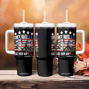 Trump Washington Tumbler With Handle They Hate U.S Cuz They Ain't US American Flag TB10 Print Your Wear