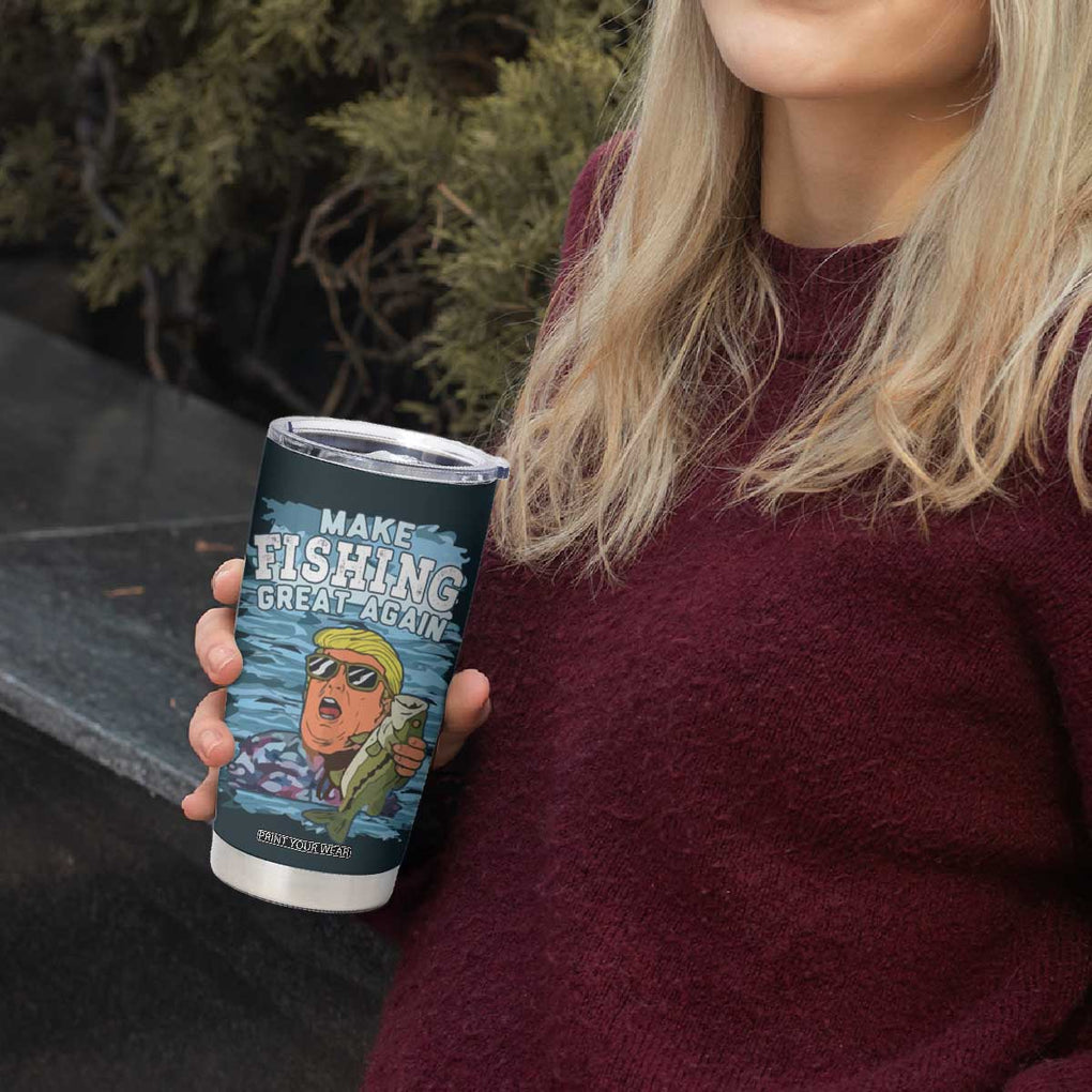 Trump 2024 Fisherman Angler Gift Tumbler Cup Make Fishing Great Again Ryder Cup TB10 Print Your Wear