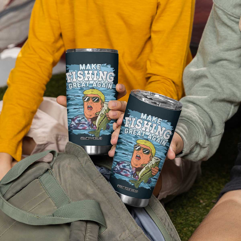 Trump 2024 Fisherman Angler Gift Tumbler Cup Make Fishing Great Again Ryder Cup TB10 Print Your Wear