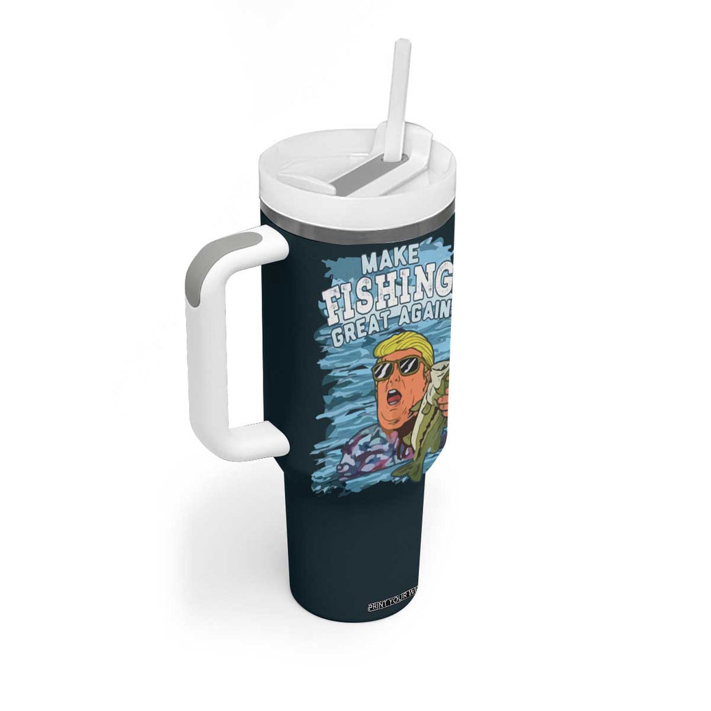 Trump 2024 Fisherman Angler Gift Tumbler With Handle Make Fishing Great Again Ryder Cup TB10 Print Your Wear