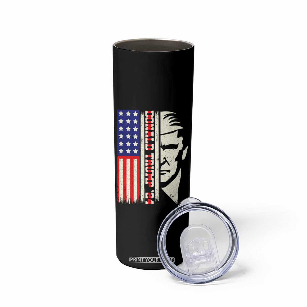 Pro Republican Vote Trump 2024 Skinny Tumbler USA American Flag TB10 Print Your Wear