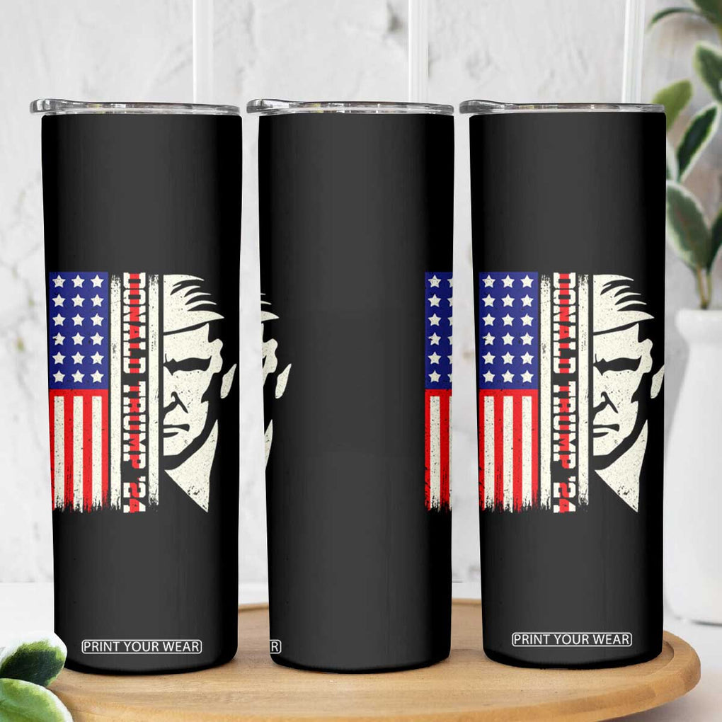 Pro Republican Vote Trump 2024 Skinny Tumbler USA American Flag TB10 Print Your Wear