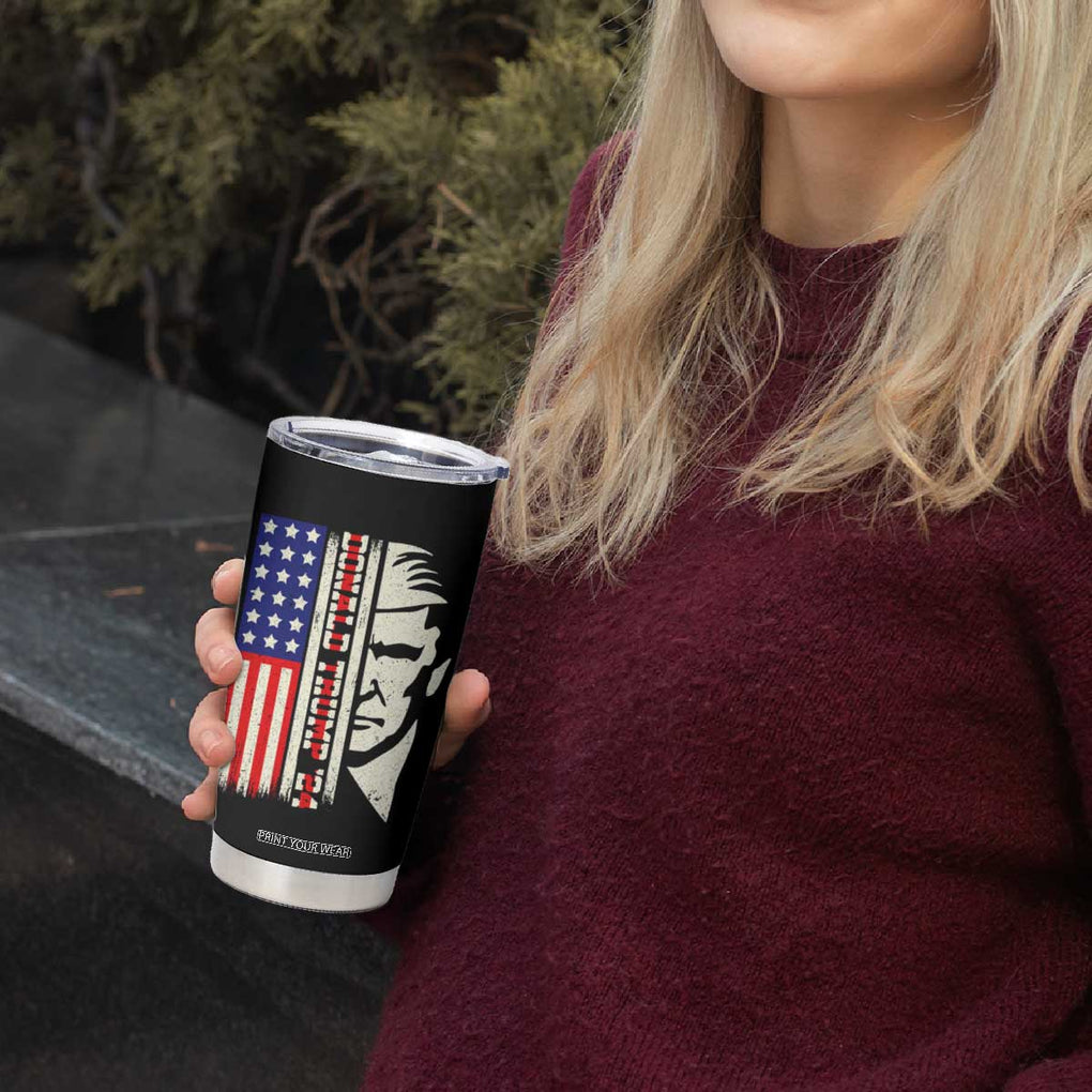 Pro Republican Vote Trump 2024 Tumbler Cup USA American Flag TB10 Print Your Wear
