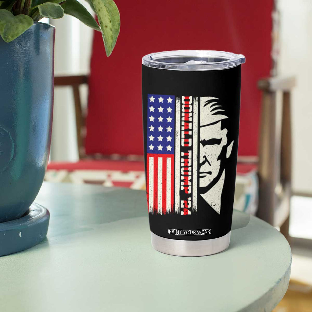 Pro Republican Vote Trump 2024 Tumbler Cup USA American Flag TB10 Print Your Wear