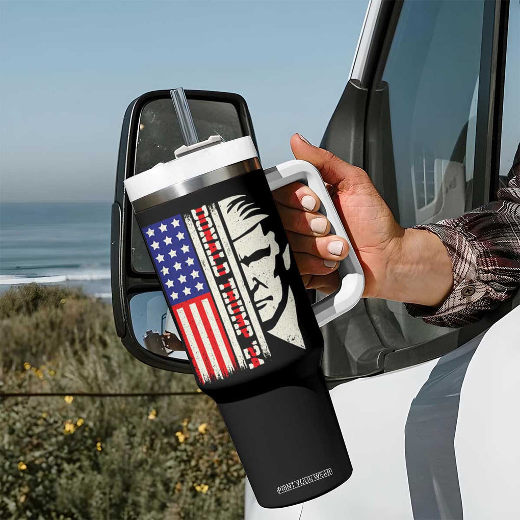 Pro Republican Vote Trump 2024 Tumbler With Handle USA American Flag TB10 Print Your Wear