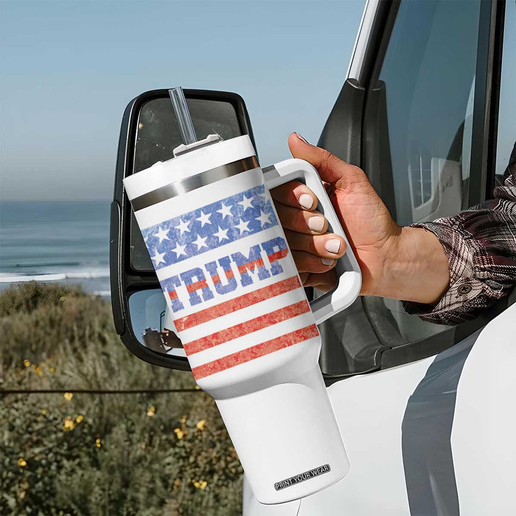 Trump Tumbler With Handle 45 47 2024 American Election Republican Conservative US Flag TB10 Print Your Wear