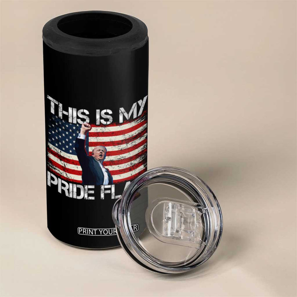 Trump 2024 4 in 1 Can Cooler Tumbler This Is My Pride Flag US TB10 Print Your Wear