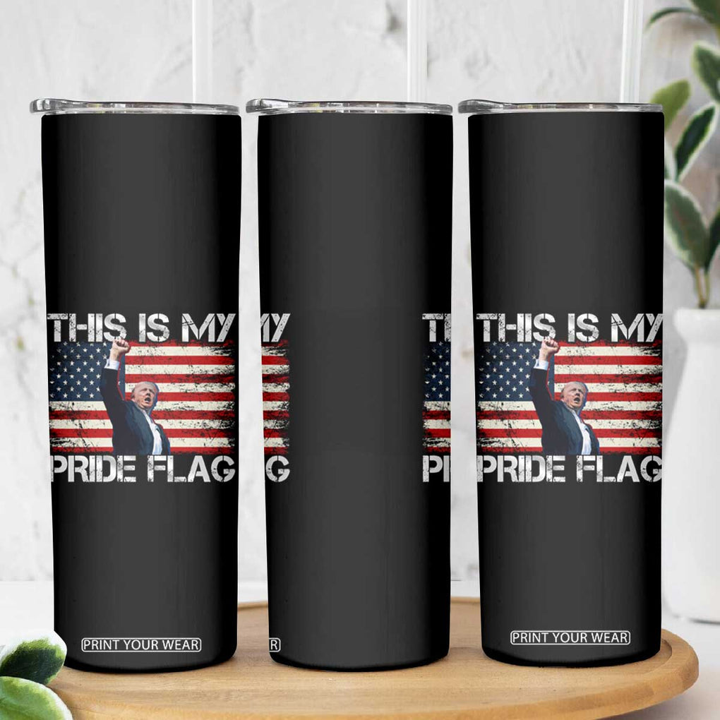 Trump 2024 Skinny Tumbler This Is My Pride Flag US TB10 Print Your Wear