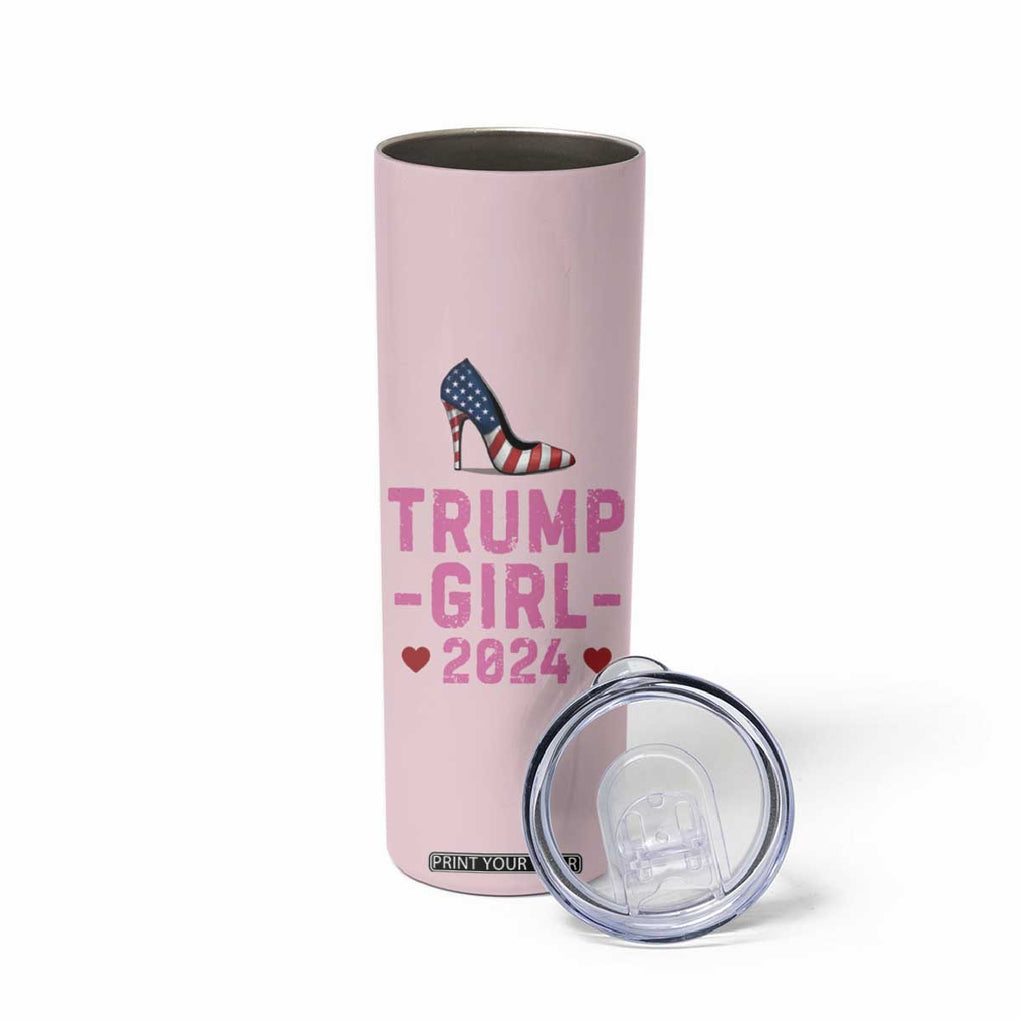 Trump Girl 2024 Skinny Tumbler High Heel Stilettos American Flag US Election TB10 Print Your Wear
