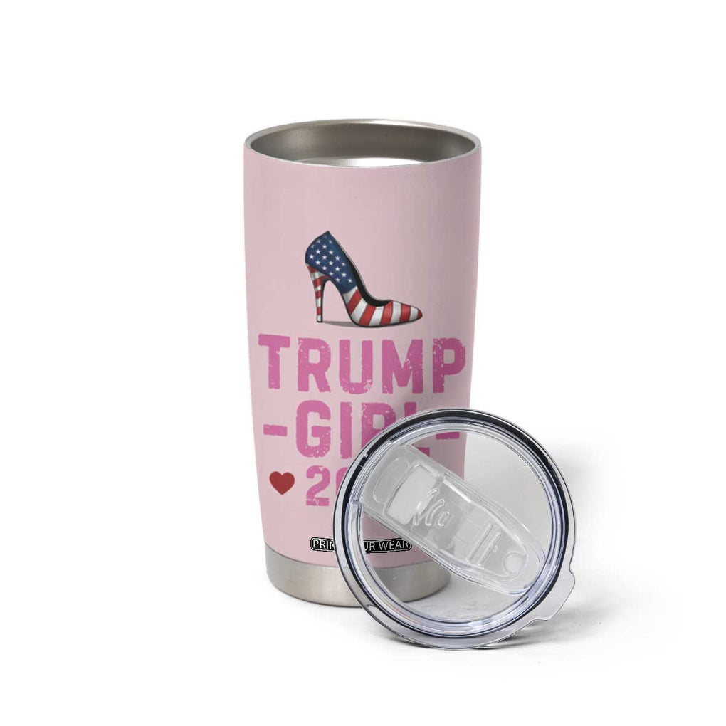 Trump Girl 2024 Tumbler Cup High Heel Stilettos American Flag US Election TB10 Print Your Wear