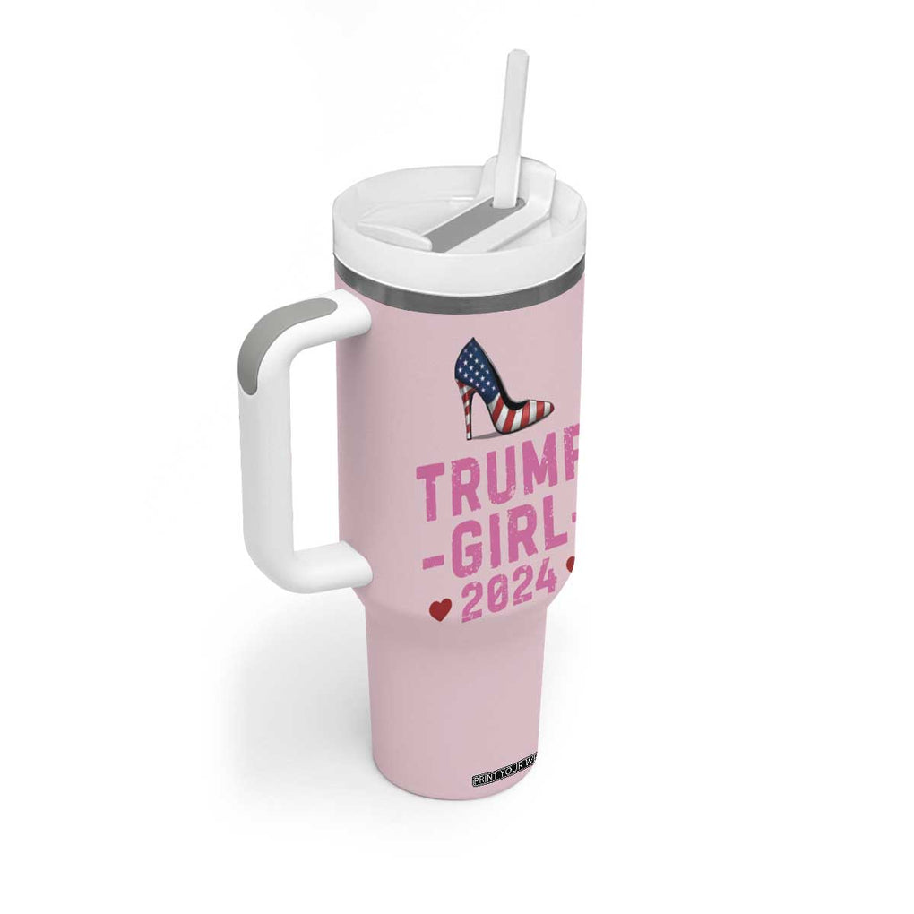 Trump Girl 2024 Tumbler With Handle High Heel Stilettos American Flag US Election TB10 Print Your Wear