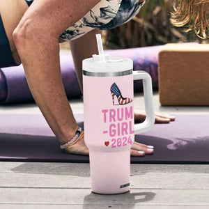 Trump Girl 2024 Tumbler With Handle High Heel Stilettos American Flag US Election TB10 Print Your Wear