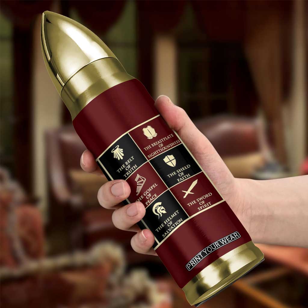 Pastor Appreciation Gifts Bullet Tumbler Put The Full Armor Of God Christian Believers Pastors TB10 Print Your Wear