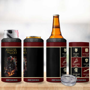 Pastor Appreciation Gifts 4 in 1 Can Cooler Tumbler Put The Full Armor Of God Christian Believers Pastors TB10 Print Your Wear
