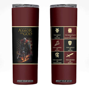 Pastor Appreciation Gifts Skinny Tumbler Put The Full Armor Of God Christian Believers Pastors TB10 Black Print Your Wear