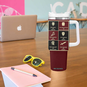 Pastor Appreciation Gifts Tumbler With Handle Put The Full Armor Of God Christian Believers Pastors TB10 Print Your Wear