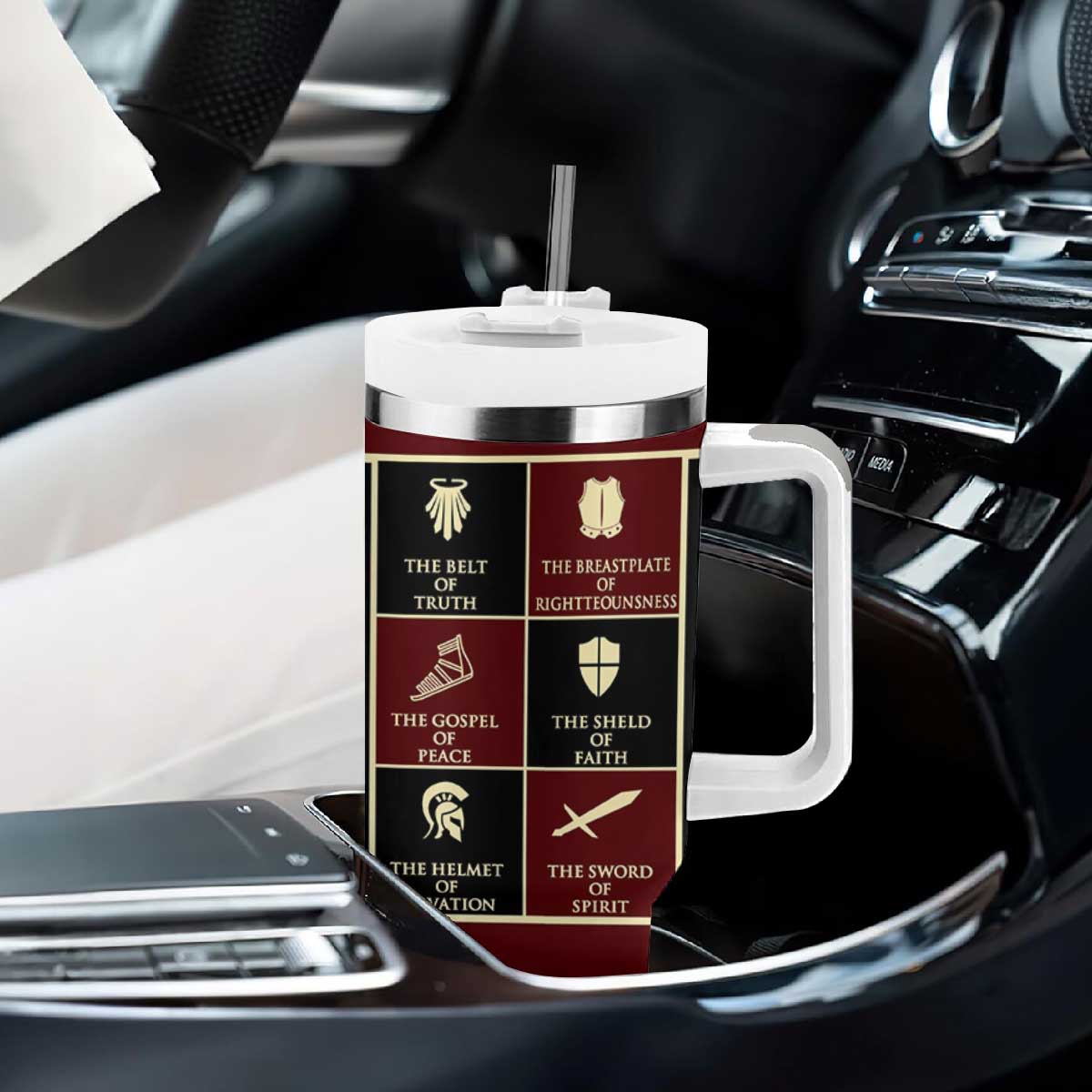 Pastor Appreciation Gifts Tumbler With Handle Put The Full Armor Of God Christian Believers Pastors TB10 Print Your Wear