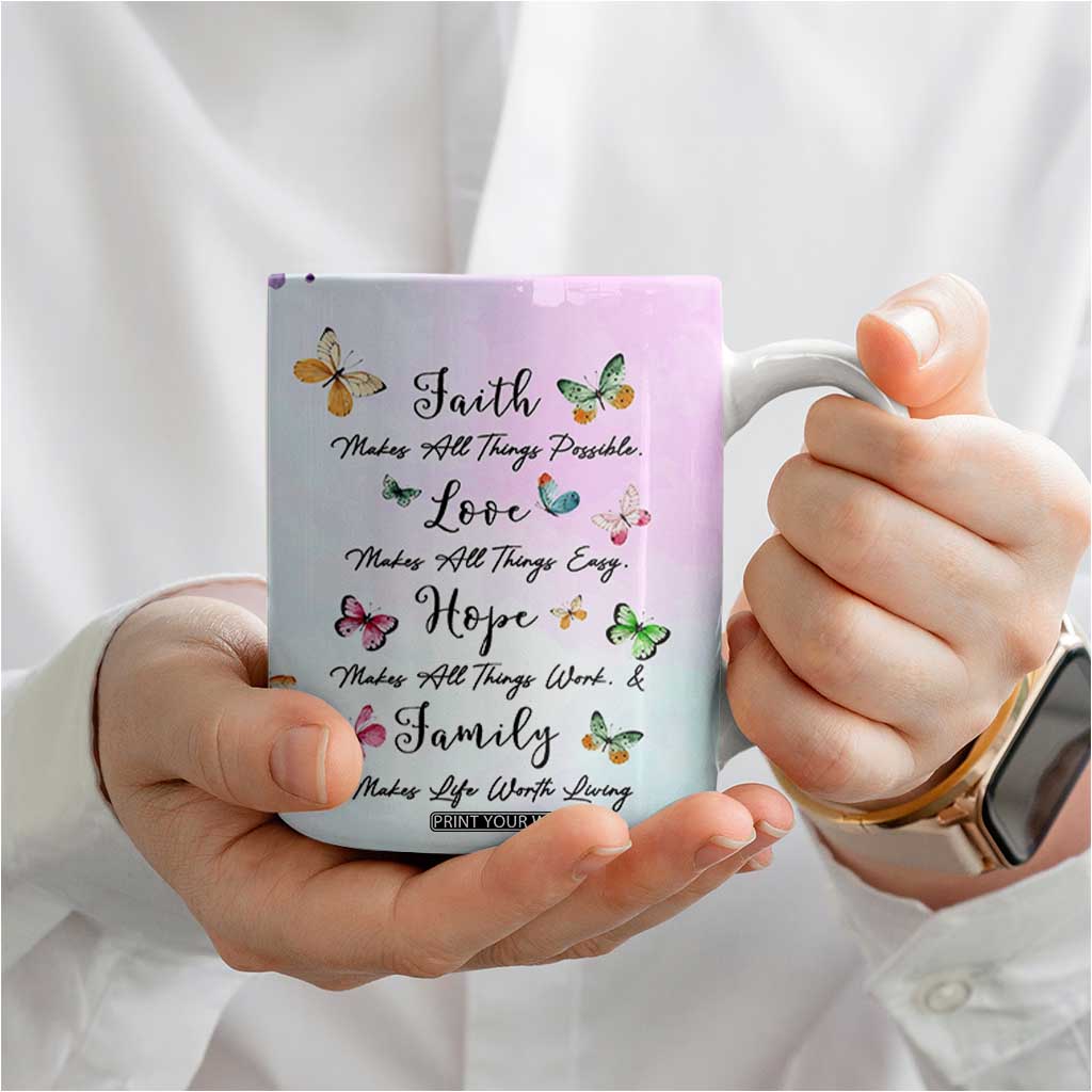 Christian Gifts For Women Coffee Mug Faith Mothers Day Bible Verse Encouragement Gifts Flower Coffee Cup TB10 Print Your Wear