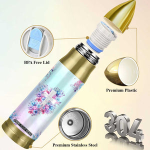 Christian Gifts For Women Bullet Tumbler Faith Mothers Day Bible Verse Encouragement Gifts Flower Coffee Cup TB10 Print Your Wear