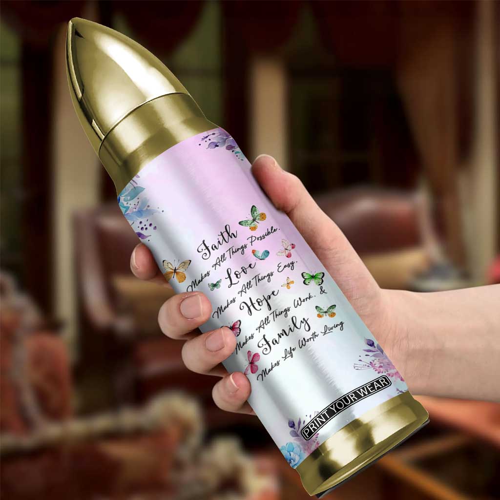 Christian Gifts For Women Bullet Tumbler Faith Mothers Day Bible Verse Encouragement Gifts Flower Coffee Cup TB10 Print Your Wear
